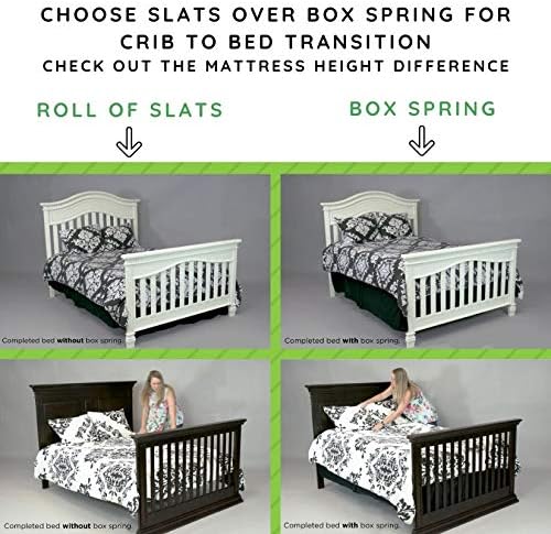 Full-Size Conversion Kit Bed Rails for Sorelle Convertible Cribs - Solid Wood Rail - Toddler and Adult Bed Rail for Full-Size Beds - Essential Nursery & Baby Furniture (Model #215, Grigio)