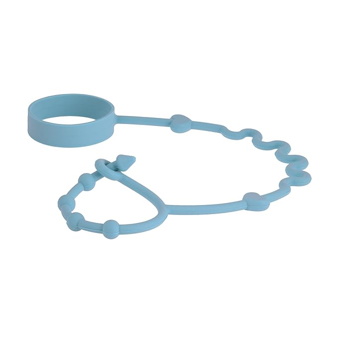 Nuby Silicone Bungee Set - (4-Piece) Tether Set for Pacifiers and Baby Bottles - 0+ Months