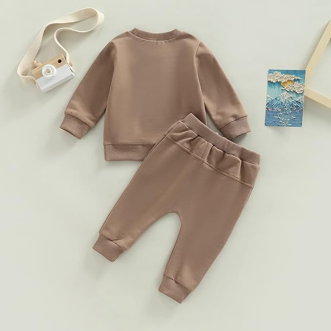 CIYCUIT Toddler Baby Boy Clothes Long Sleeve Sweatshirt Pants Set Fall Winter Outfits