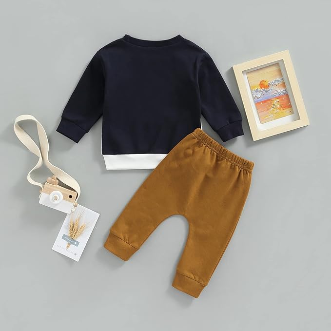 CIYCUIT Toddler Baby Boy Clothes Long Sleeve Sweatshirt Pants Set Fall Winter Outfits