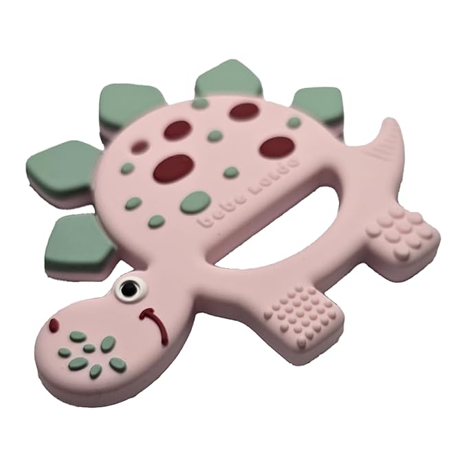 Bebe Mondo Dinosaur Baby Teething Toys 3–6 6–12 Months, Teethers for Babies 0–3–6–12 Months for Teething Relief, Baby Gift, Baby Teether Toys, Silicone Sensory Toys, Soft-Textured Infant Toys
