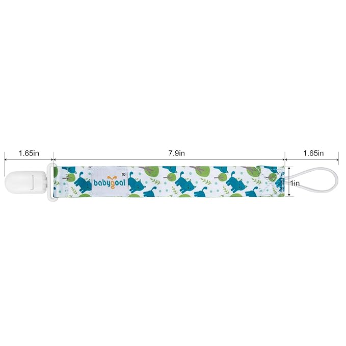 babygoal Animal Pacifier Clips, 6 Pack Binky Paci Holder Leashes Fits for Most Pacifiers and Binkies 6PB04