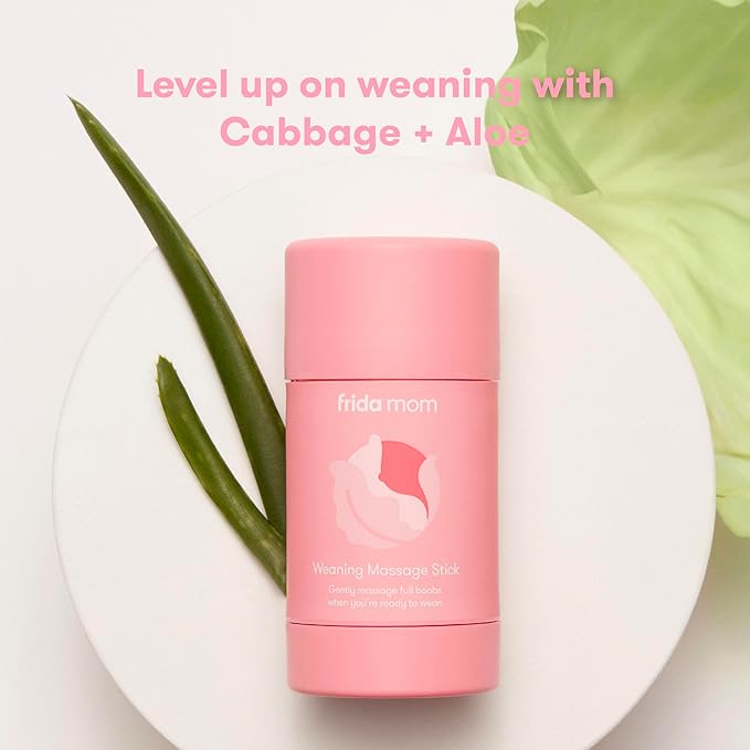 Frida Mom Weaning Massage Stick, Breast Milk Weaning Balm Stick, Stop Breastfeeding Naturally, Infused with Cabbage & Aloe