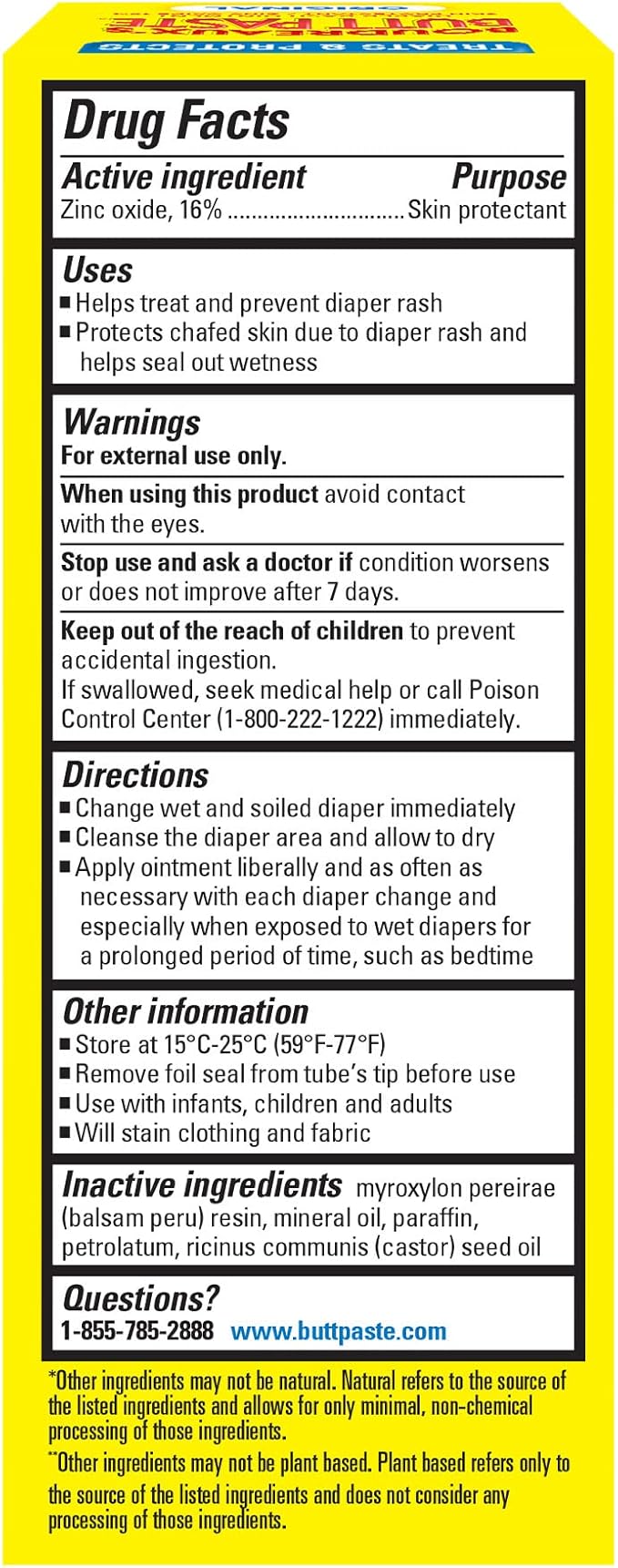 Boudreaux's Butt Paste Original Diaper Rash Cream, 2 Ounce (Pack of 3)