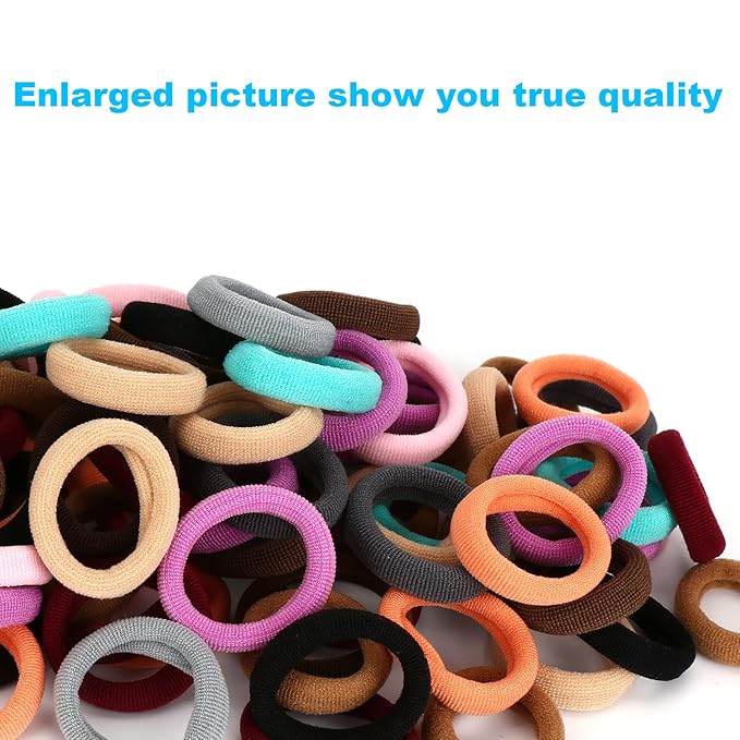 Toddler Hair Ties, Kids Hair Ties, Small Hair Bands and Girls Elastic Ponytail Holders for Baby Girls (Diameter 0.97 Inch)