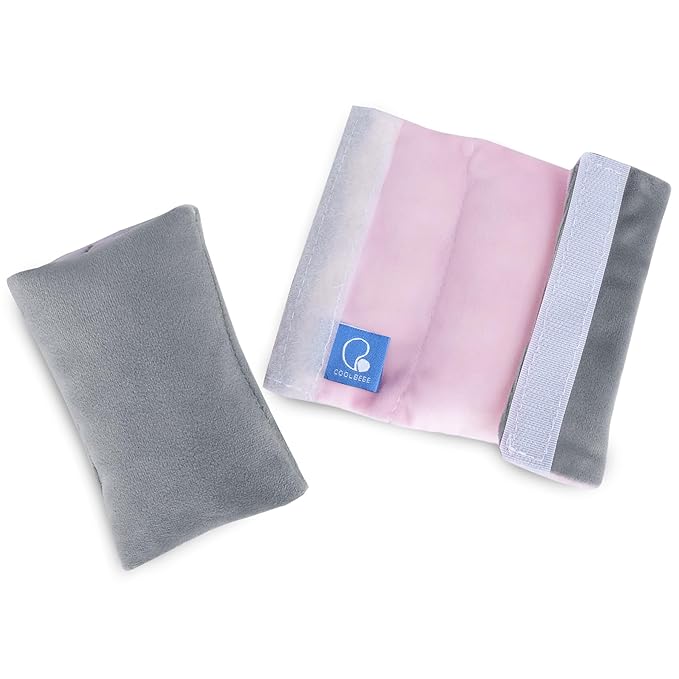 COOLBEBE Car Seat Straps Shoulder Pads for Baby Kids, Super Soft Seat Belt Covers for All Car Seats/Pushchair/Stroller/High Chair(Grey/Pink)