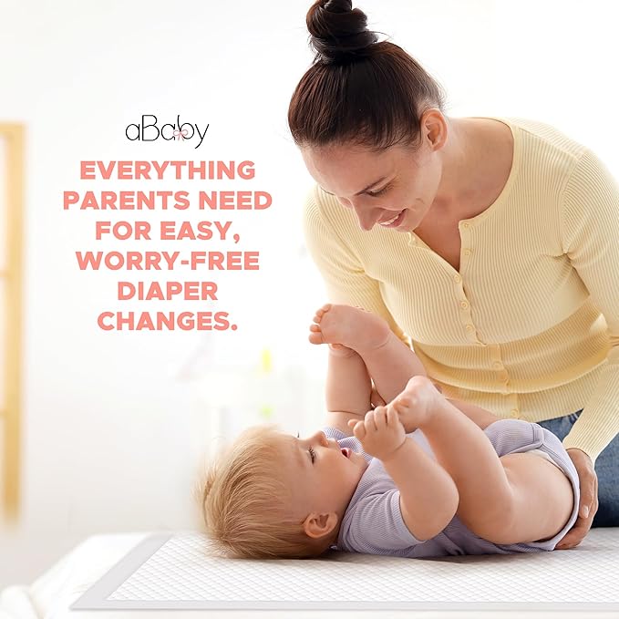 Disposable Changing Pads for Baby (50 Pack) Super Soft and Ultra Absorbent Baby Changing Pad - Leak Proof Diaper Changing Pads for Stress-Free Baby Diaper Changes - White