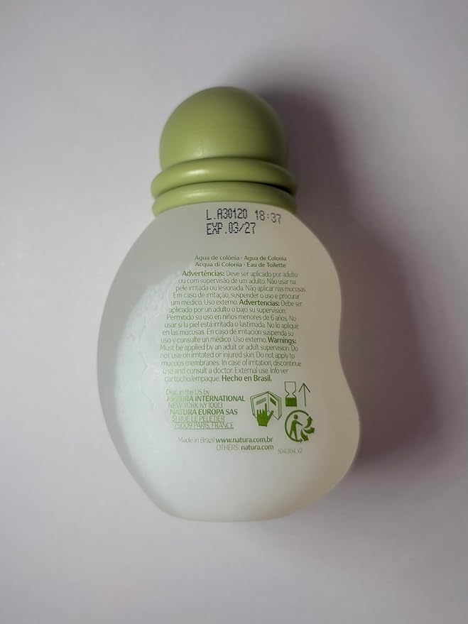 Natura - Mamãe e Bebê Mom & Baby Cologne | Gentle Fresh Scent for Babies | Alcohol-Free, Hypoallergenic, Pediatrician Tested, Vegan & Safe Daily Use – 3.4 fl oz (100 ml)