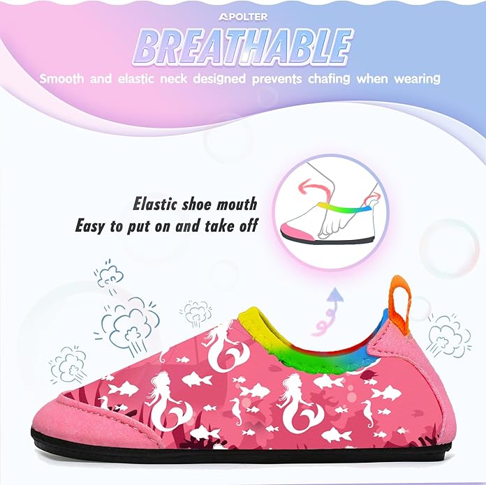 Baby Boys and Girls Swim Water Shoes Barefoot Aqua Socks Non-Slip for Beach Pool Toddler Kids