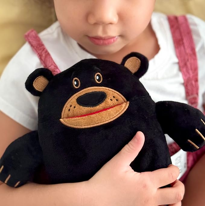 Acorn Black Bear Tooth Fairy Pillow and Book Bundle | 8" Plush with Pocket for Lost Teeth & Hardcover Storybook w/Tracker, Q&A for Boys Girls Children of All Ages