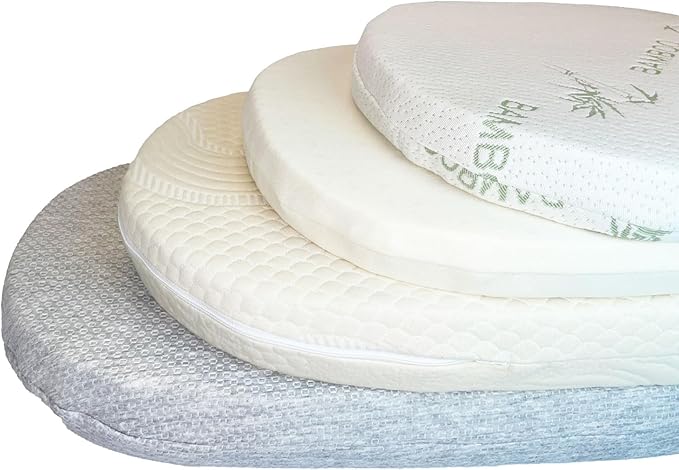 ORGANIC TEXTILES Organic Baby Mattress Topper with Organic Cotton Cover - GOLS/GOTS Certified - Breathable - 2" Basinet (30"x15")