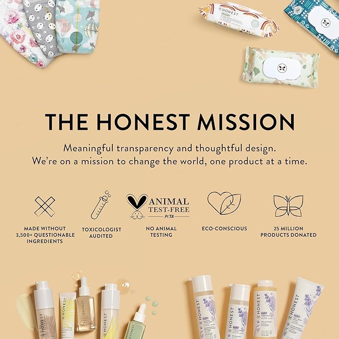 The Honest Company Silicone-Free Conditioner & 2-in-1 Cleansing Shampoo Body Wash Duo Gentle for Baby, Naturally Derived, Lavender Calm, 20 fl oz