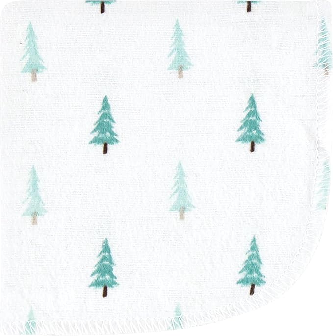 Hudson Baby Unisex Baby Flannel Washcloths, Neutral Woodland Pals 12Pk, One Size