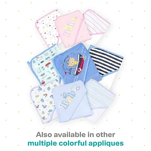Spasilk 23-Piece Soft Terry Hooded Bath Towel and Washcloth Gift Set, 3 Baby Towels and 20 Baby Washcloths for Unisex Newborn Bath Essentials, Ideal, White Zebra