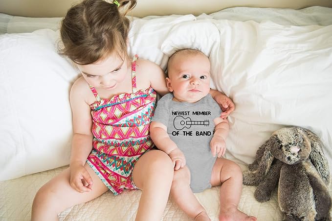 AW Fashions New Member Of The Band Baby Bodysuit Funny Family Newborn Outfit for Boys or Girls Clothing