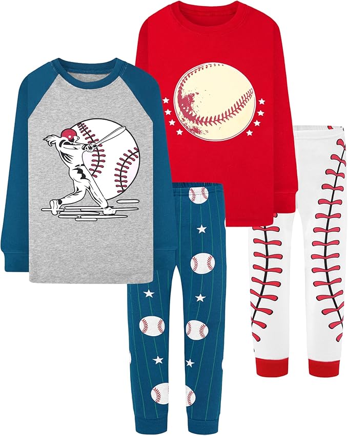 DAUGHTER QUEEN Boys 100% Cotton Long Sleeve Pajamas Size 18Months-12Years