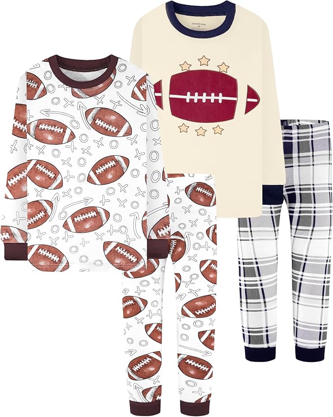 DAUGHTER QUEEN Boys 100% Cotton Long Sleeve Pajamas Size 18Months-12Years