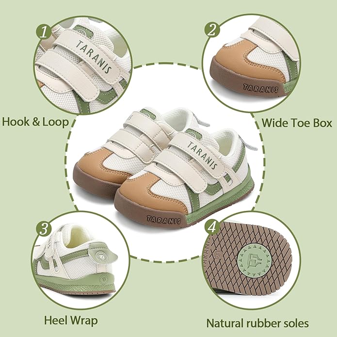 TARANIS Toddler Walking Shoes Wide Running Kids Sneakers Tennis Athletic Sport Shoes