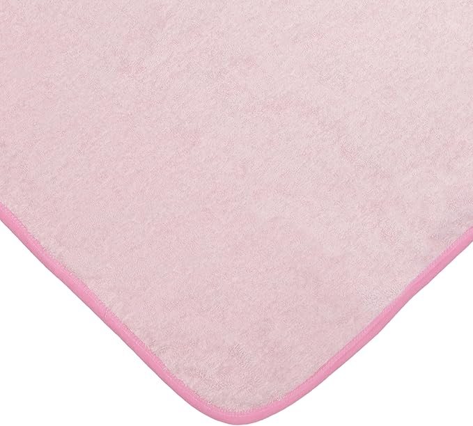 EVERYDAY KIDS Hooded Baby Toddler Bath Towel for Girls - 3D Pink Princess Towel with Crown; Soft and Absorbent Terry Cloth Hooded Towel for Young Kids; Baby Girl Bath Essential