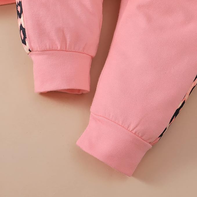 Yvowming Newborn Baby Girl Clothes Outfits Infant Hoodie Sweatshirt Pants Headband Toddler Girl Clothing Set