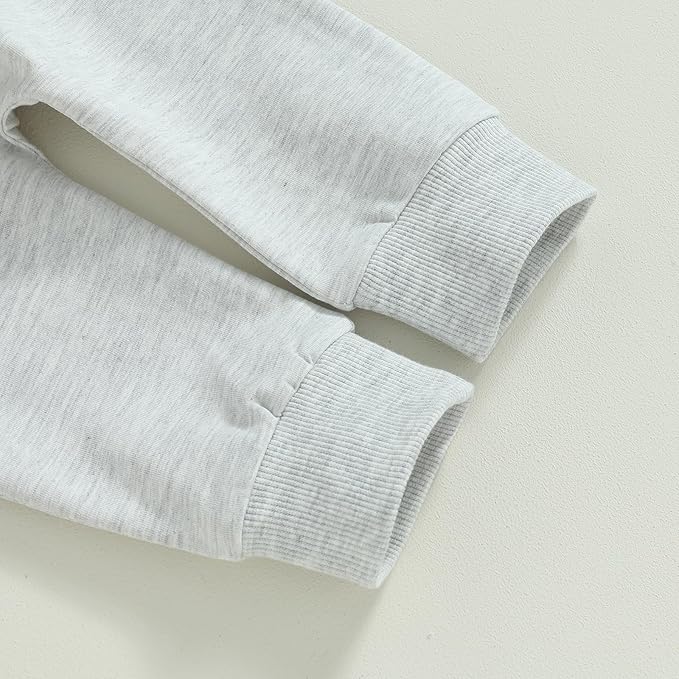 Toddler Baby Boy Fall Outfit Crewneck Long Sleeve Sweatshirt Tops Elastic Pants Jogger Cute Newborn Winter Clolthes Set