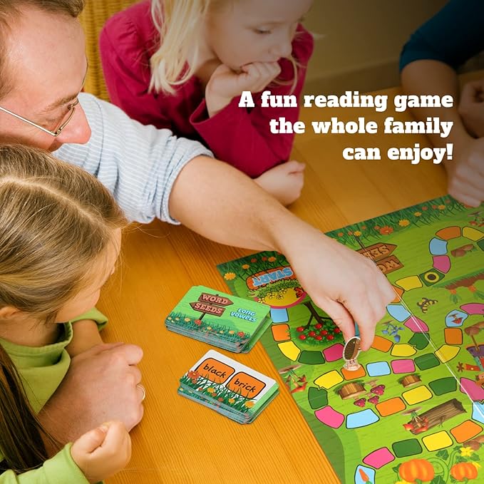 Word Seeds Phonics Game – Fun Reading & Board Games for Kids Ages 4-8, Learn to Read, CVC & Kindergarten Games