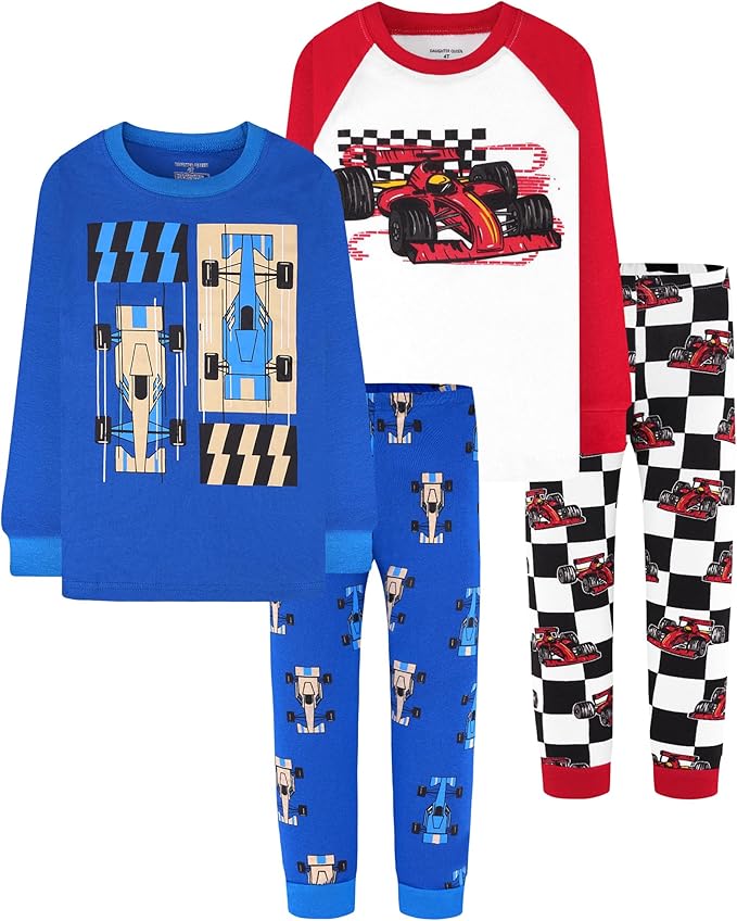 DAUGHTER QUEEN Boys 100% Cotton Long Sleeve Pajamas Size 18Months-12Years