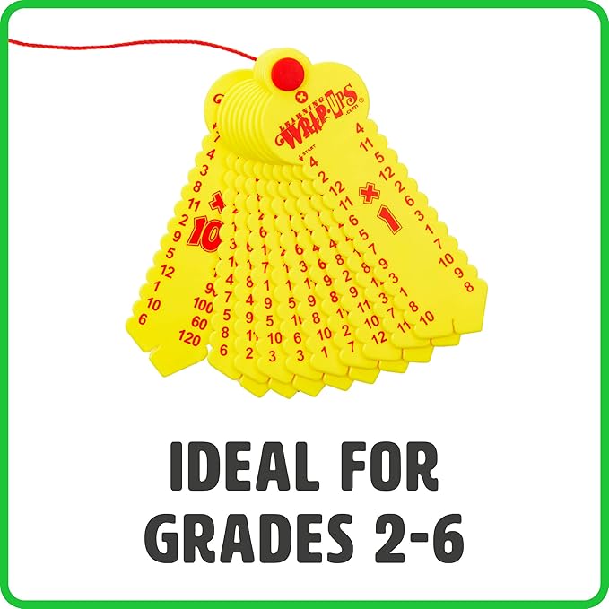 Learning Wrap-Ups Multiplication Keys - Self Correcting Math Tool for Kids Grade Level 2-6