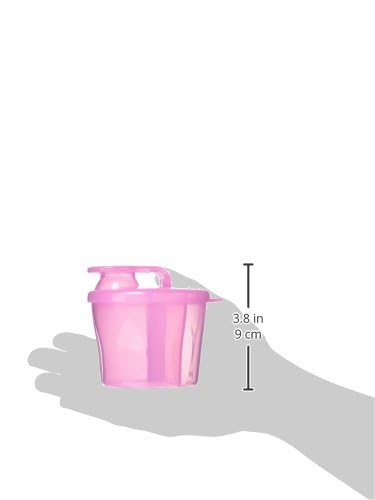 Dr. Brown's Baby Formula Dispenser with Snap-On Lid for On-The-Go Feedings, Milk Powder Dispenser for Traveling with Infant, Pink, 2-Pack