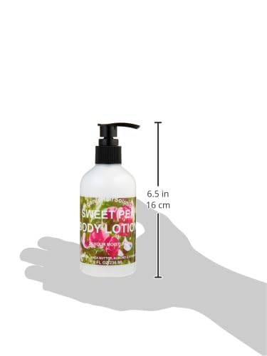 Organic Hair Solution Body Lotion with Soothing Aloe Vera and Vitamin E- Dry Skin, Non-Greasy-Shea Butter, Almond oil- For both Males & Females- Natural Fragrance-Vegan (Sweet Pea)