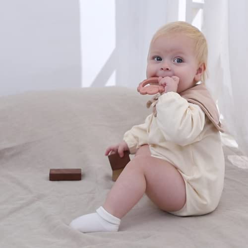 Moonkie Teething Toy, Safe & Easy to Hold BPA Free Silicone Baby Soothing Teethers, Prevent Finger Sucking Teether Toys Best for Babies 0-6 6-12 Months (Sheep Shifting Sand)