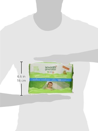 Seventh Generation, Baby Wipes, Unscented and Sensitive, 64 Count (Pack of 2)