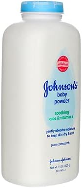 JOHNSON'S Aloe & Vitamin E Baby Powder 15 oz (Pack of 3)