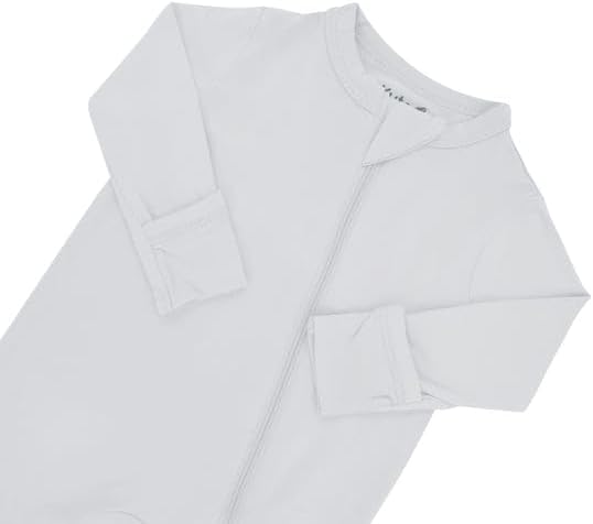KYTE BABY Soft Bamboo Rayon Rompers, Zipper Closure, 0-24 Months (Newborn, Storm)