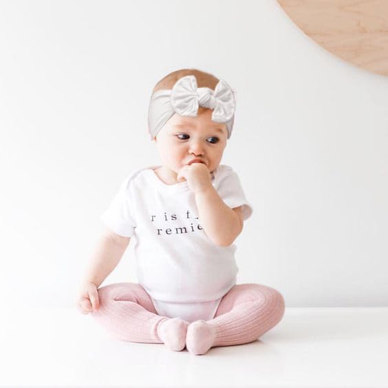 JOYOYO 3 Colors Soft Wide Turban Baby Headbands with 4.5 inches Hair Bow Headbands for Baby Girls Infants Newborn Hair Accessories Toddlers Kids and Children(White Pink Pink)