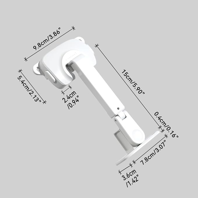 EUDEMON 2 Pack Updated Baby Window Safety Lock, Childproof Window Restrictor for UPVC, Adjustable Winodw Guard for Wooden, Metal Frames (White)