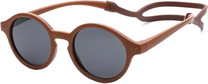 FBHLZ Baby polarized sunglasses UV400 with anti-falling headband TPEE material UV proof suitable for babies 0-12 Months
