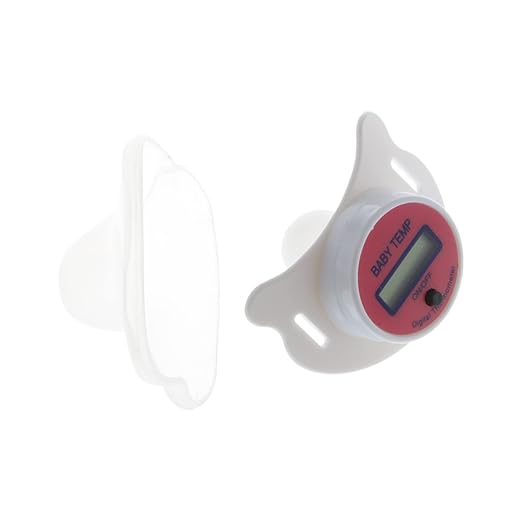 High Accuracy Thermometer LCD Display Nipple-Shaped Pacifier Babies's Heating Fever Monitor Gauge Pink/Blue Digital for Baby Oral Mouth Temperature Measuring Nipple