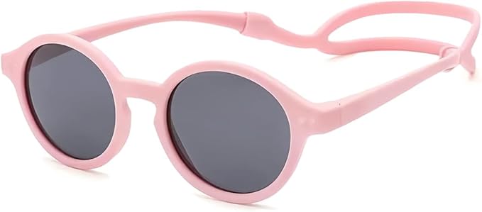 FBHLZ Baby polarized sunglasses UV400 with anti-falling headband TPEE material UV proof suitable for babies 0-12 Months