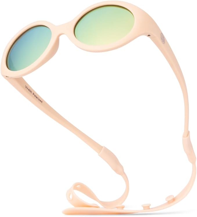 Polarized Baby Sunglasses With Strap - Unbreakable Flexible Infant Sunglasses For Toddlers Newborns 0-24 Months