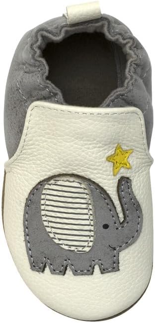 Robeez Baby Boys and Unisex Soft Soles Slip-Resistant Crib Shoes Slippers Moccasins for Infant and Toddler, 0-24 Months