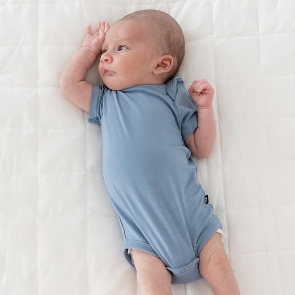 KYTE BABY Short Sleeve Unisex Baby Bodysuits, Rayon Made From Bamboo Material