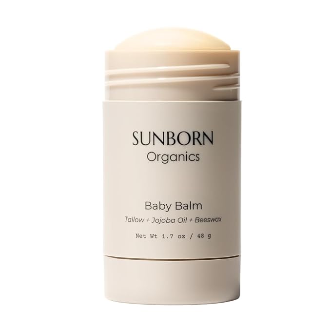Baby Balm | Baby-Safe Three Natural Ingredient Moisturizing Balm for Babies (Dry Skin, Diaper Rash & Eczema Relief) – Petroleum-Free, Fragrance/Essential Oil-Free, Third-party Lab-tested, All Natural