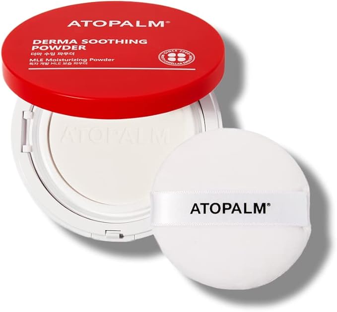 ATOPALM | Derma Soothing Powder Pact | Cornstarch Baby Powder Talc Free | Panthenol for Calming Sweat Rash | Prevent Prickly Heat | Baby Powder Travel Size | Gentle Baby Skin Care | 0.8 oz (23g)