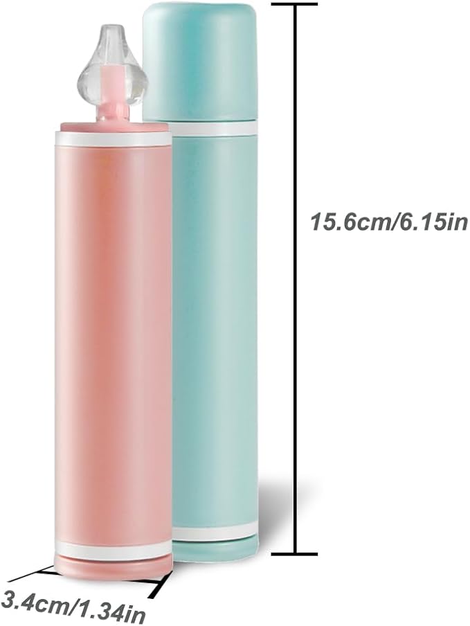 Nasal Aspirator for Baby and Adult - 2Pcs - Nose Syringe Cleaner Nose Wash Cleaner Nasal Cleaning for All Age, Portable Manual Nasal Aspiratior with Personal Case, Easy to Use (Blue, Medium)