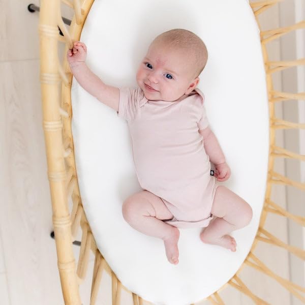 KYTE BABY Short Sleeve Unisex Baby Bodysuits, Rayon Made From Bamboo Material