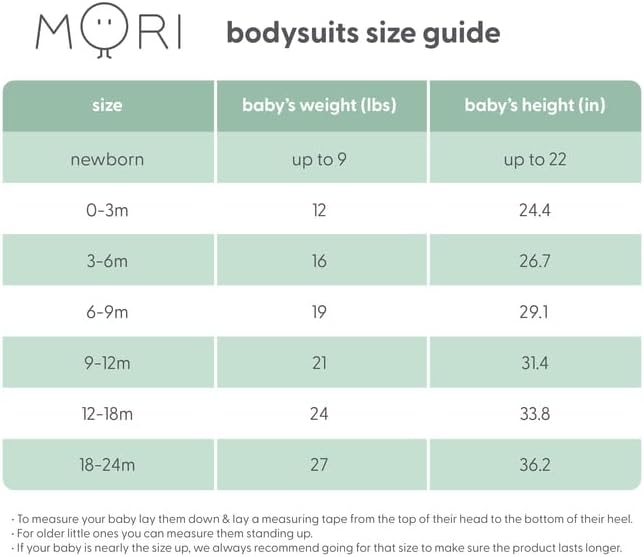 MORI Baby Short Sleeve Unisex Bodysuit with Envelope Neck and Nickel Free Poppers - Viscose from Bamboo and Cotton Blend