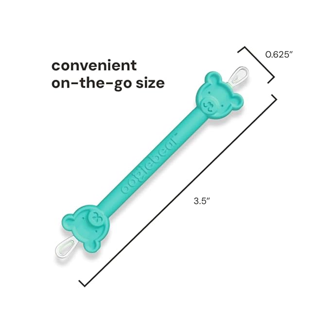 oogiebear: Baby Nose Cleaner & Ear Wax Removal Tool - Safe Booger & Earwax Removal for Newborns, Infants, Toddlers - Dual-Ended - Essential Baby Stuff, Diaper Bag Must-Have - 3 Pack with a Pouch