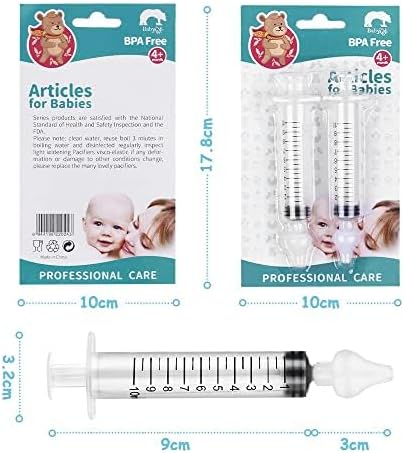 Baby Nasal Aspirator, 4PCS Nasal irrigator for Baby, Portable Infant Nose Cleaner, Professional Baby Nasal Irrigator, for Newborn Infants Kids Nose Cleaner