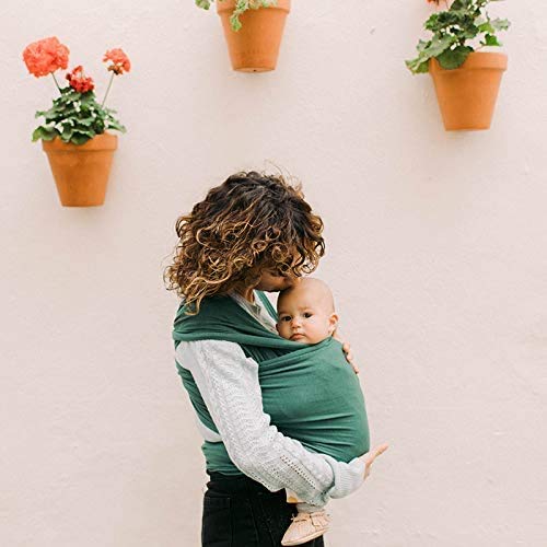 Boba Baby Wrap Carrier – Original Baby Sling Carrier for Newborns (7–35 lbs), Soft, Secure, Hands-Free & Ergonomic, Ideal for Comfortable Bonding, New Parents (Serenity Rainforest)